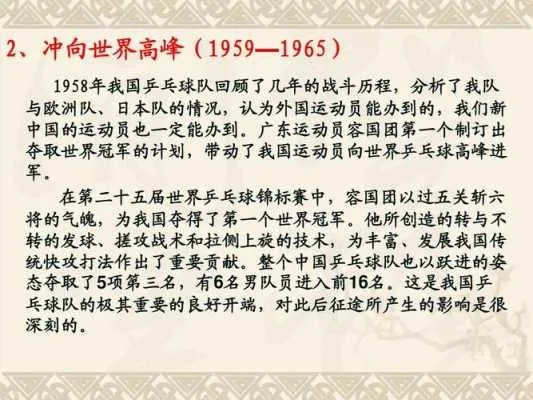 中国乒乓球运动协会的历史与现状（从草根到世界强国的发展之路）-第2张图片-www.211178.com_果博福布斯